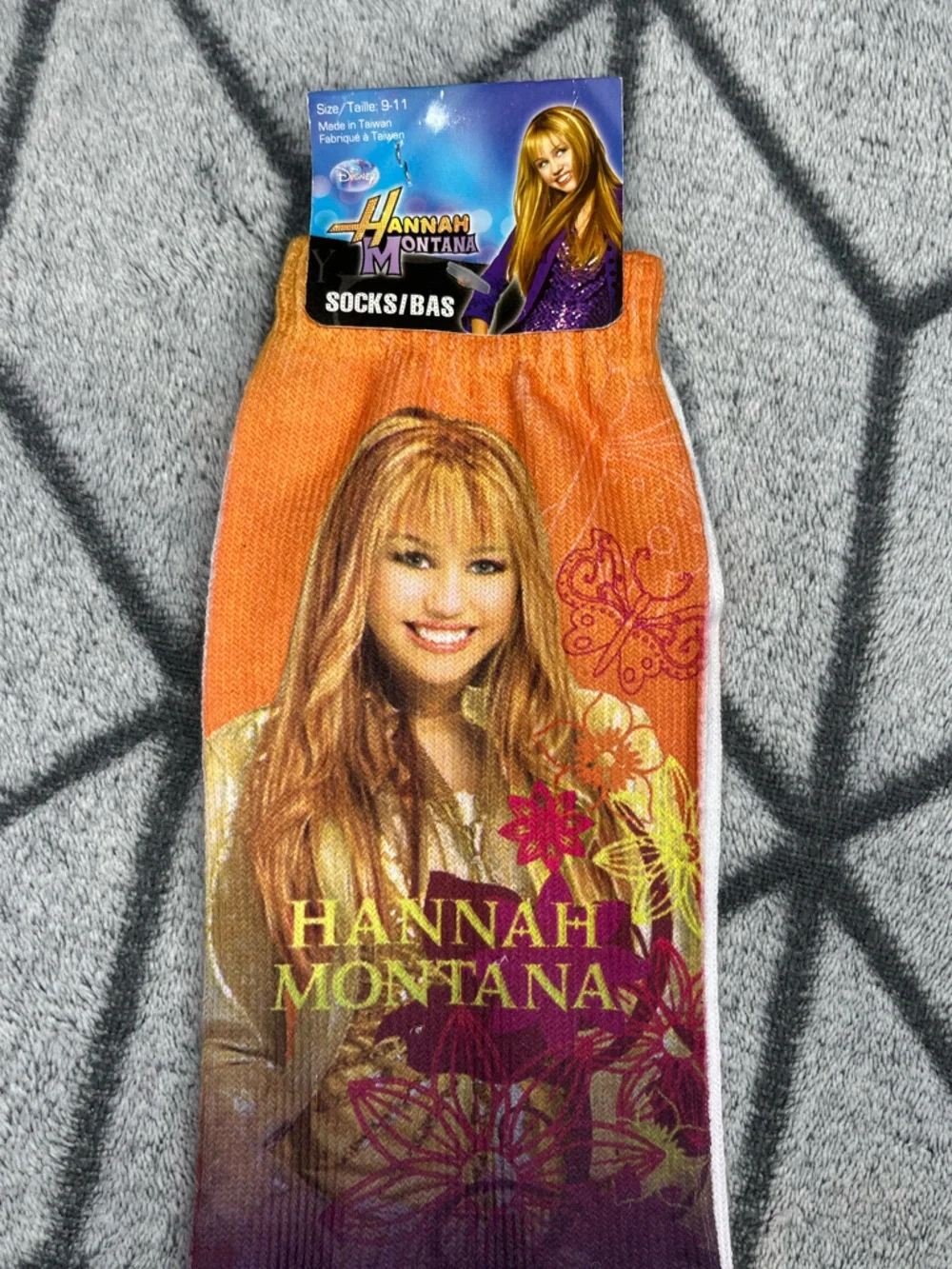 RARE Disney Channel Y2K Hannah Montana Miley Stewart Miley Cyrus Toe Socks NWT
